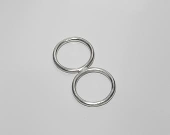 GEMINI Solid sterling silver hand-forged double finger minimalist ring