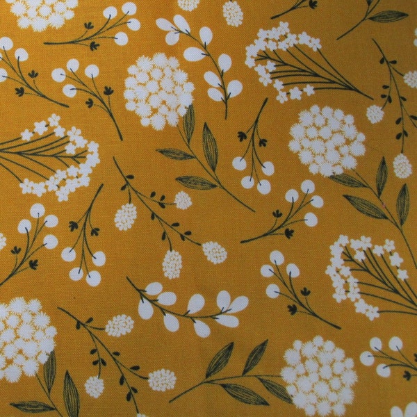 Mustard Woodland Cotton Fabric