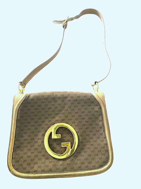 Vintage 1970s GUCCI 'Blondie Brit' Brown Leather F