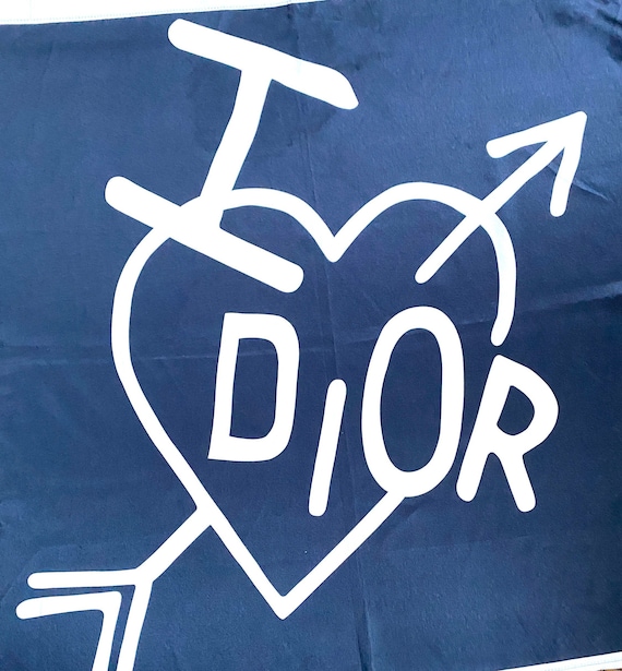 Vintage Christian Dior "I love Dior" Scarf