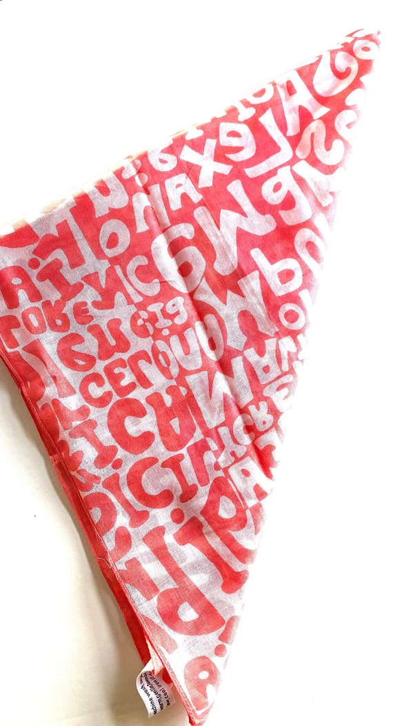 Vera Neumann graffiti print scarf
