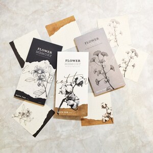 Papel de carta de la serie floral de 30 hojas, Bloc de notas, Nota de mensaje, Bloc de notas, Bujo Journal Planner Deco, Papel de carta rasgable
