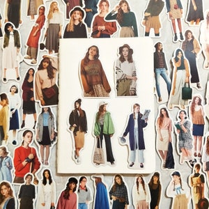 125 peças adesivo planejador de moda de rua para meninas, conjunto de adesivos variados, diário bujo, álbum de recortes, decoração de planejador, estudante senhora irmã namorada