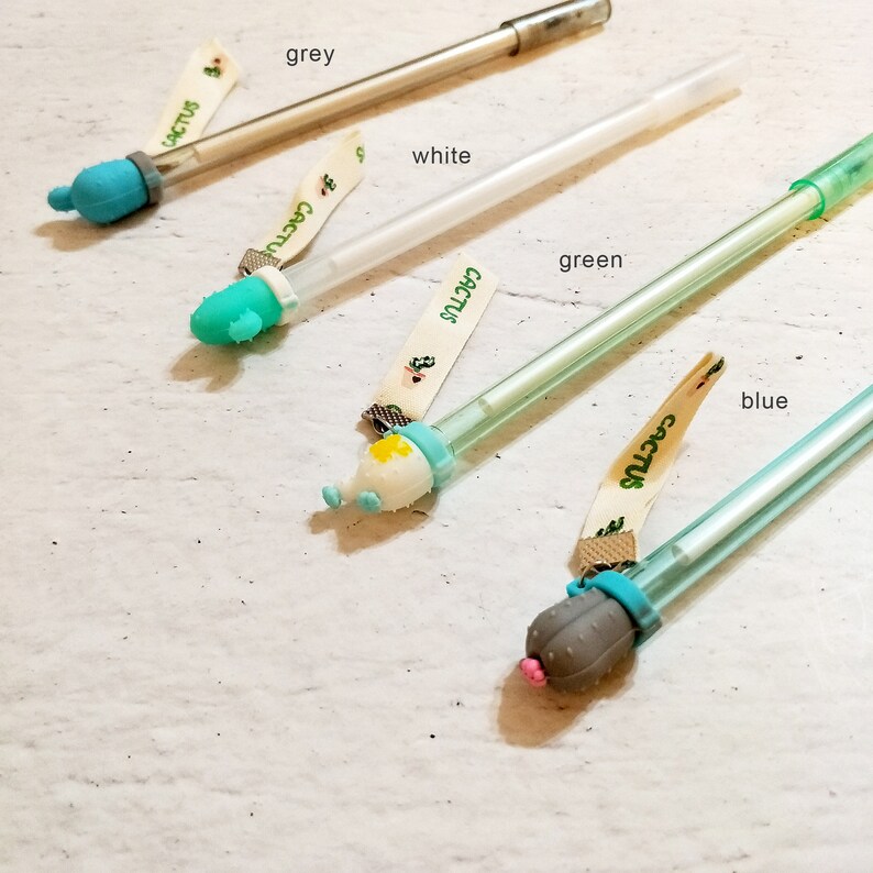 Journal Planner Accessories Planner Pen Scrapbooking Cactus Pen Gift Stationery Gel Pen Cute Cactus Ribbon Pen