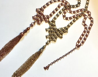 Chain Mail necklace with Tassel