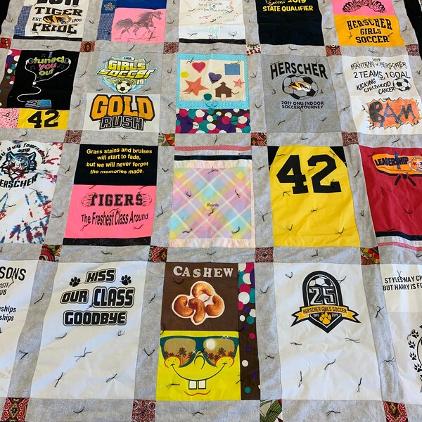 Tshirt Quilt Etsy