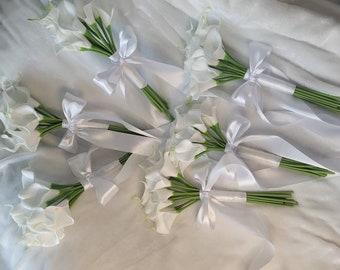 Customizable Single Calla Lily Bouquet with ribbon handle