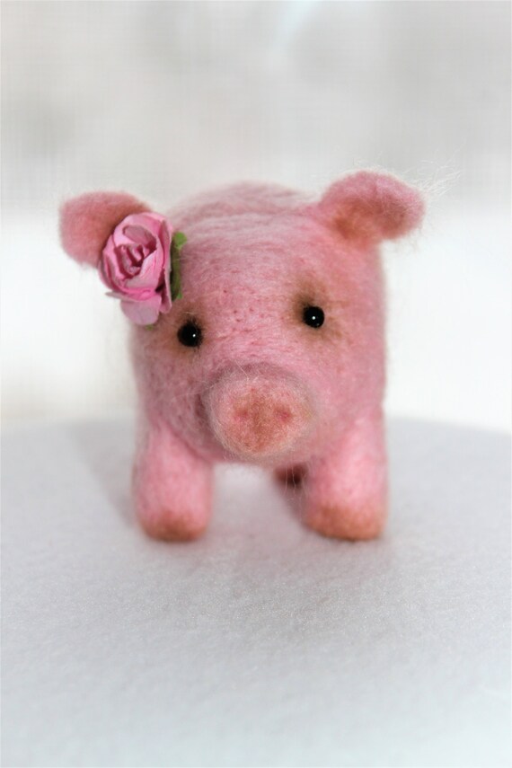 Stuffed piglet Miniature pig figurine Plush piggy toy Pet for Etsy
