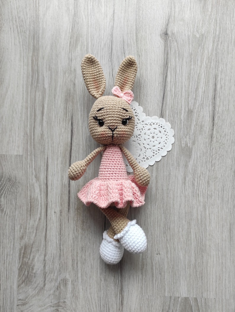 Bunny Rabbit toys for babies and kids Made in Ukraine toys Gift for kids Easter bunny Cute bunny doll Crochet Rabbit toy First birthday gift image 3