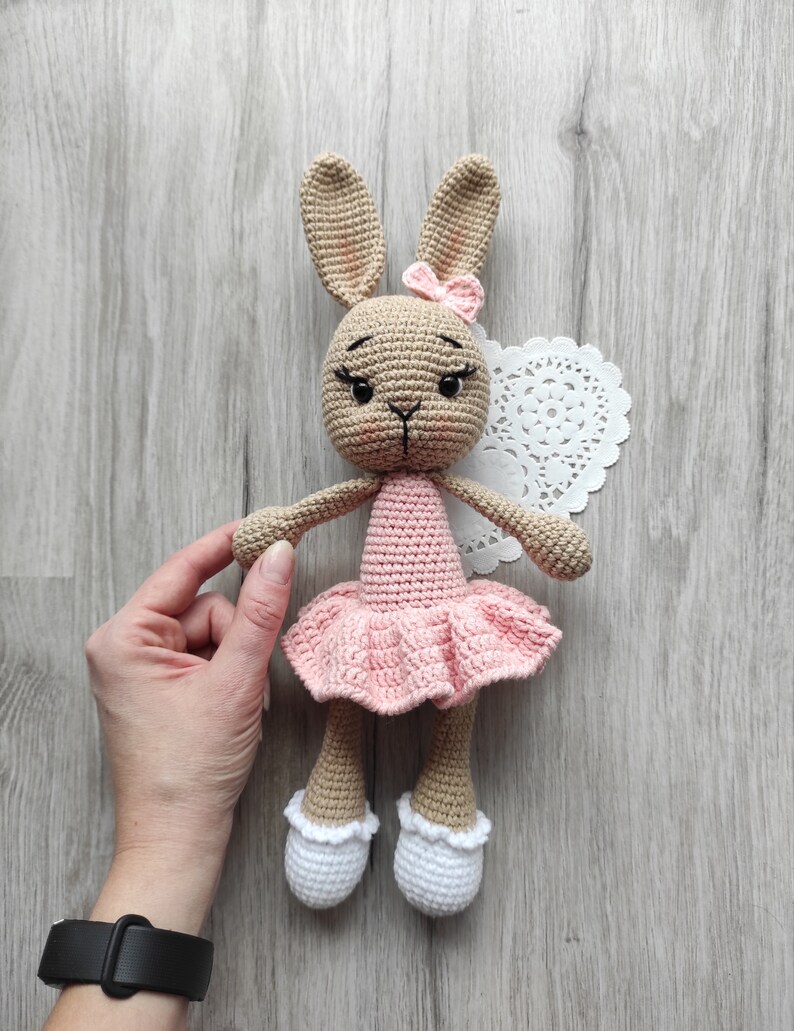 Bunny Rabbit toys for babies and kids Made in Ukraine toys Gift for kids Easter bunny Cute bunny doll Crochet Rabbit toy First birthday gift image 10