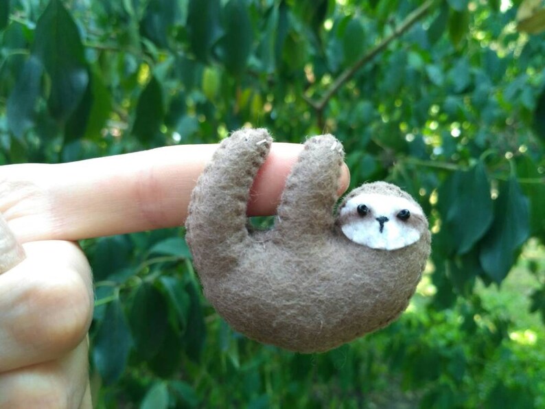 Sloth Gift Cute Bjd Pet Tiny Felt Animal Baby Sloth Miniature Plush