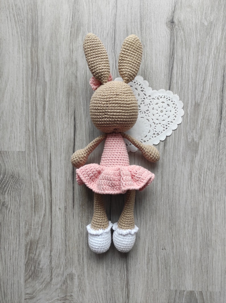 Bunny Rabbit toys for babies and kids Made in Ukraine toys Gift for kids Easter bunny Cute bunny doll Crochet Rabbit toy First birthday gift image 7