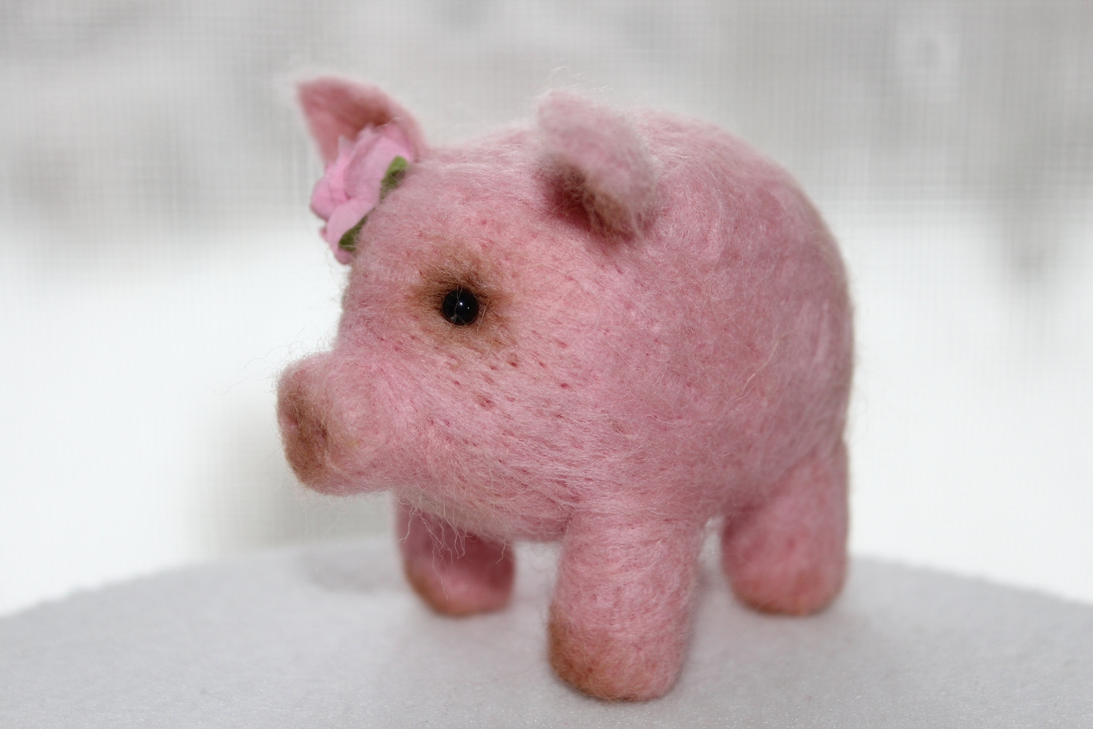 Stuffed Piglet Miniature Pig Figurine Plush Piggy Toy Pet for Blythe
