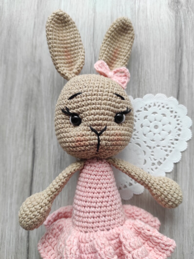 Bunny Rabbit toys for babies and kids Made in Ukraine toys Gift for kids Easter bunny Cute bunny doll Crochet Rabbit toy First birthday gift image 6