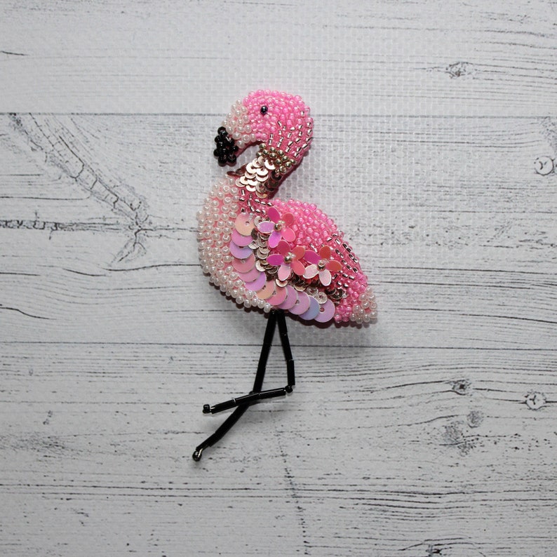 Pink Flamingo Bird Brooch Pin for Girls Flamingo Gift Cute Etsy