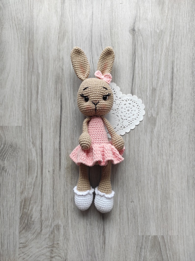 Bunny Rabbit toys for babies and kids Made in Ukraine toys Gift for kids Easter bunny Cute bunny doll Crochet Rabbit toy First birthday gift image 8