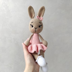 Bunny Rabbit toys for babies and kids Made in Ukraine toys Gift for kids Easter bunny Cute bunny doll Crochet Rabbit toy First birthday gift image 4