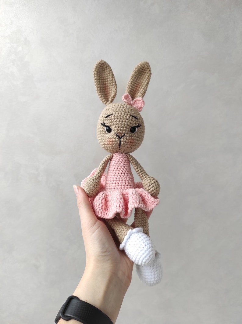 Bunny Rabbit toys for babies and kids Made in Ukraine toys Gift for kids Easter bunny Cute bunny doll Crochet Rabbit toy First birthday gift image 4