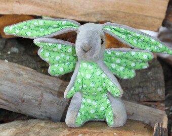 Stuffed bunny toy, Christmas gift, Eco friendly plush rabbit for children, kids, baby, Easter basket soft animals, Handmade bunny