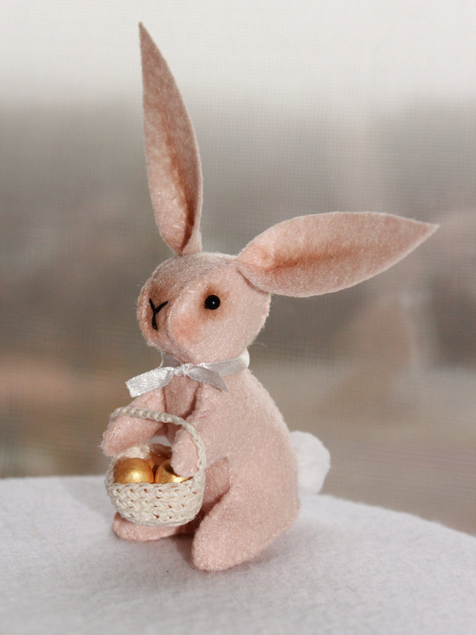 Easter Felted Bunny Felt Decoration Easter Basket Easter Etsy