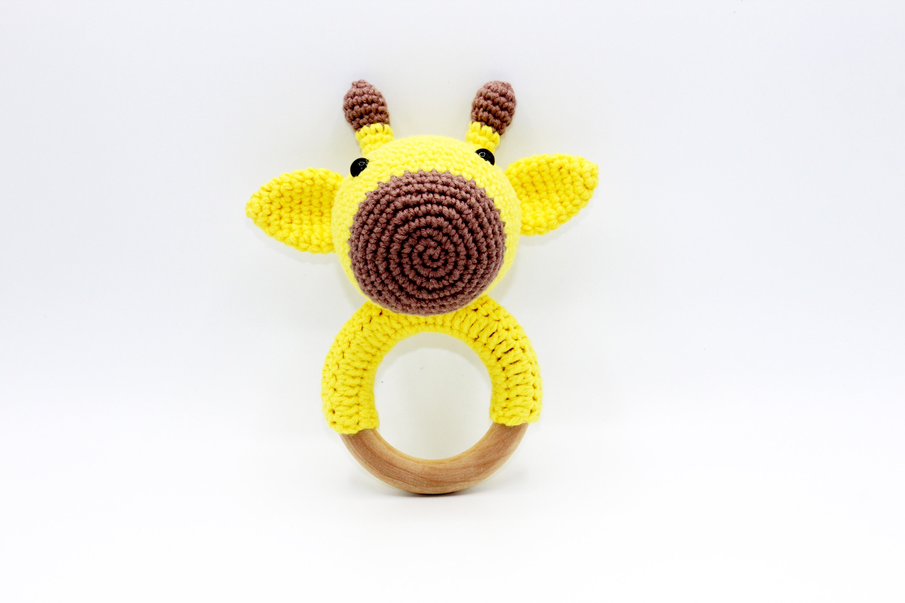 Personalised giraffe rattle Safari baby rattle with wooden Etsy