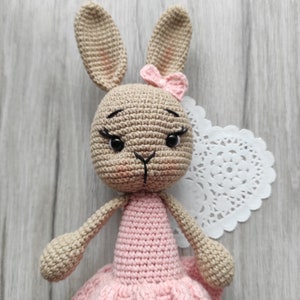 Bunny Rabbit toys for babies and kids Made in Ukraine toys Gift for kids Easter bunny Cute bunny doll Crochet Rabbit toy First birthday gift image 9