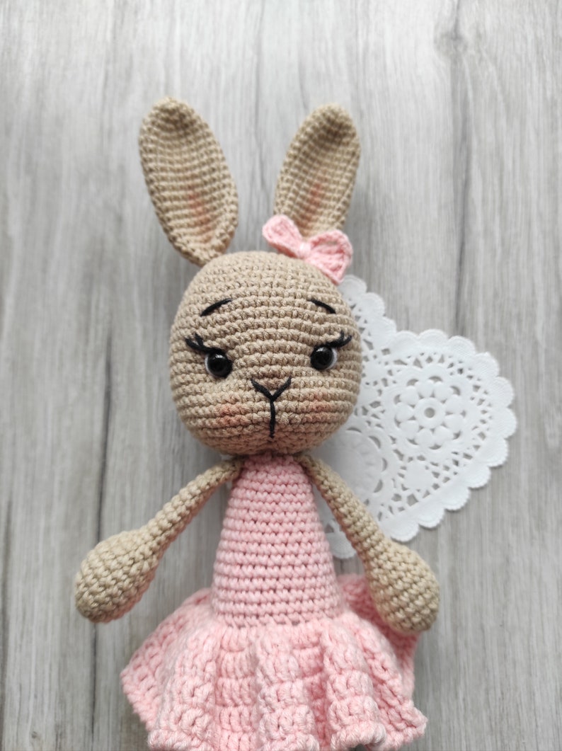 Bunny Rabbit toys for babies and kids Made in Ukraine toys Gift for kids Easter bunny Cute bunny doll Crochet Rabbit toy First birthday gift image 9