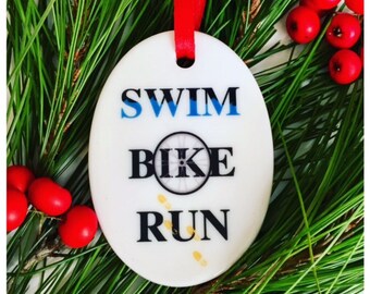 ironman triathlon ornament etsy