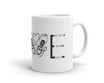 I Love Triathlons Mug - Triatlón, Regalo para Triatleta, Triatlón Ironman
