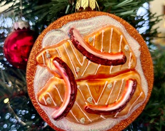 Bagel und Lox Ornament - Glas mundgeblasen