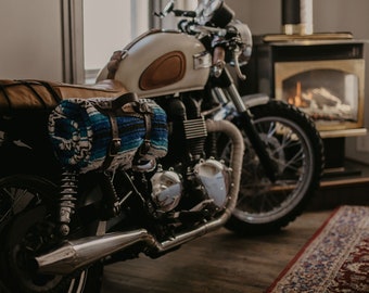 Leather Blanket Roll Straps: Water Buffalo Hide, Motorcycle Bedroll