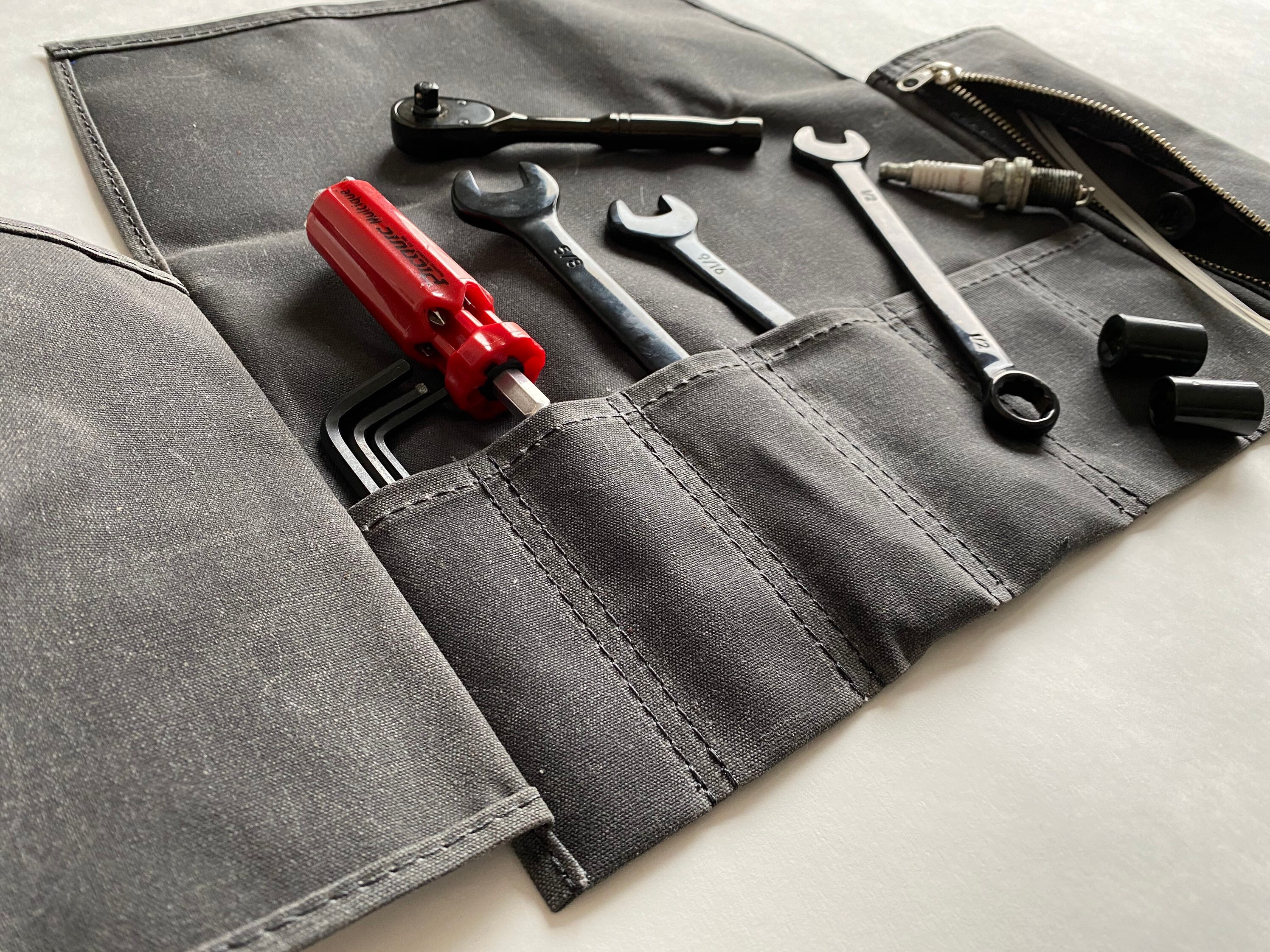 Waxed Canvas Motorcycle Tool Bag / Tool Roll / Chef Accessory Etsy