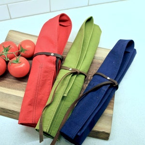 Canvas Chef Knife Roll/ Chef Tool Kit/ Knife Storage/ Chef Knife Roll
