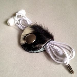 Cord Organizers Hair on Cowhide