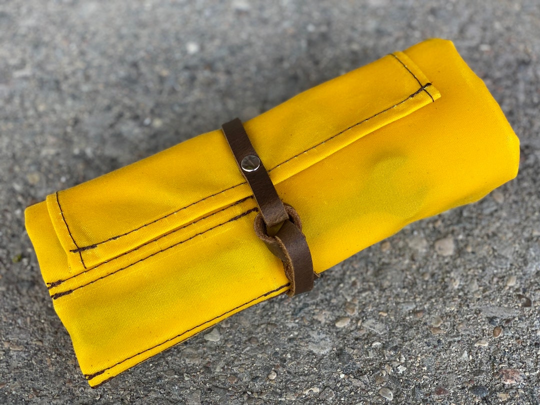 Motorcycle Tool Roll / Waxed Canvas Tool Roll / Welders Roll / Small