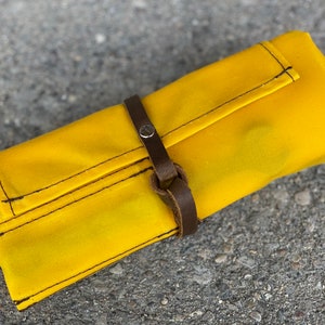 Motorcycle Tool Roll / Waxed Canvas Tool Roll / Welders Roll / Small Tool Roll Up / Waxed Canvas Tool Bag/ Car Tool Kit / ATV Tool Kit