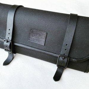 Waxed Canvas Motorcycle Fork Bag/ Tool Bag