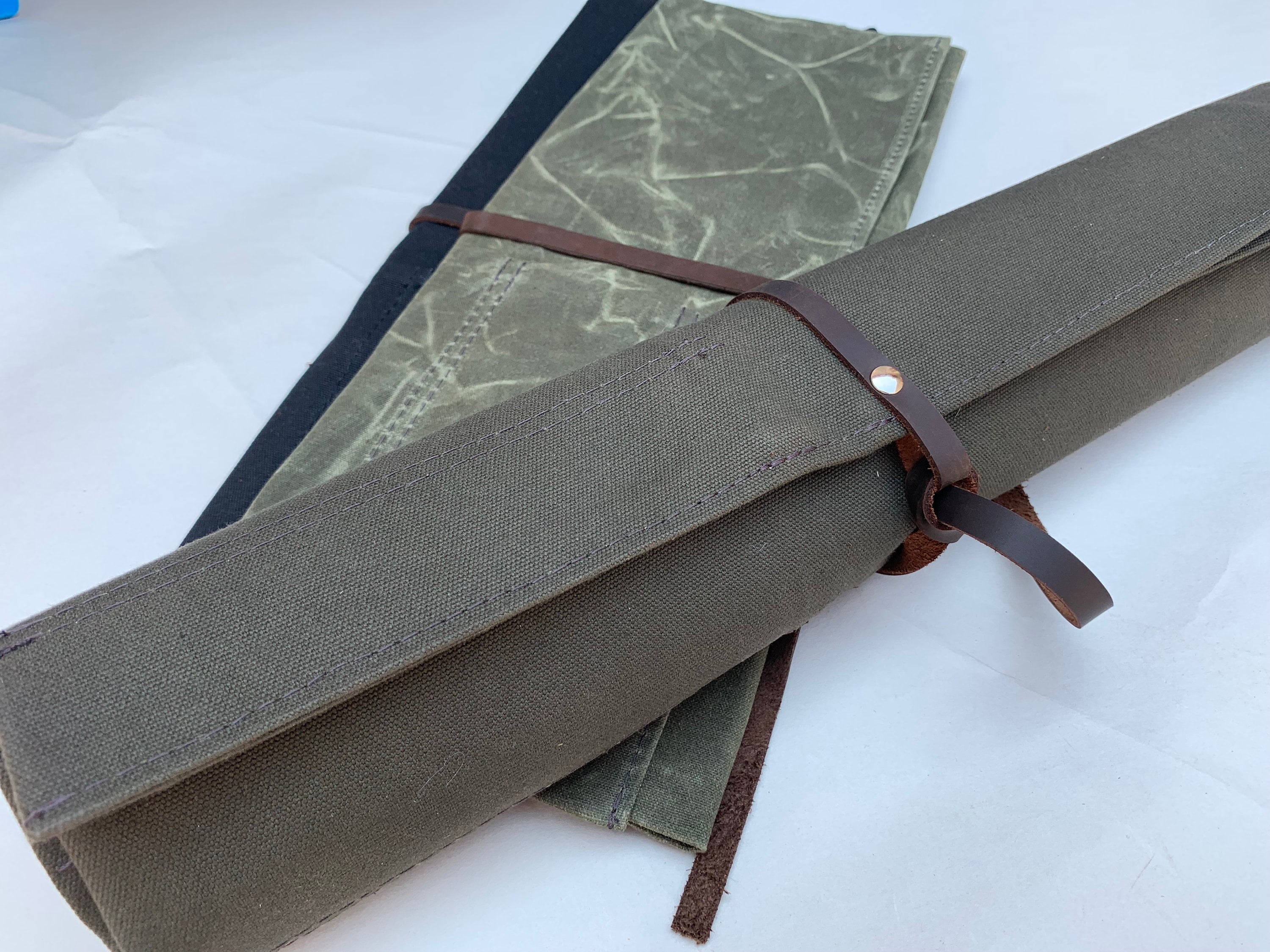 Canvas Knife Roll With Zippered Tool Pocket Etsy Canada