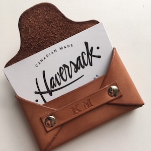 Gepersonaliseerde leren visitekaartjeshouder/ Nieuw relatiegeschenk/