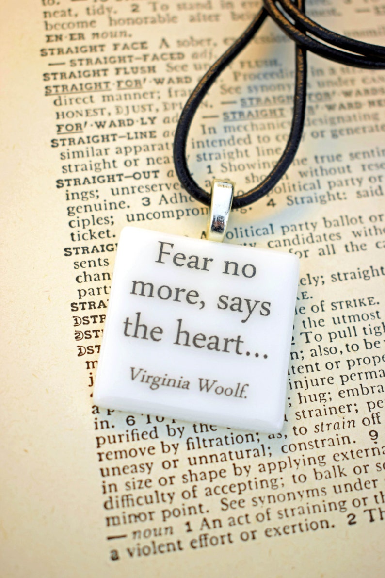 Virginia Woolf Mrs Dalloway E Fused Glass Necklace Image 0