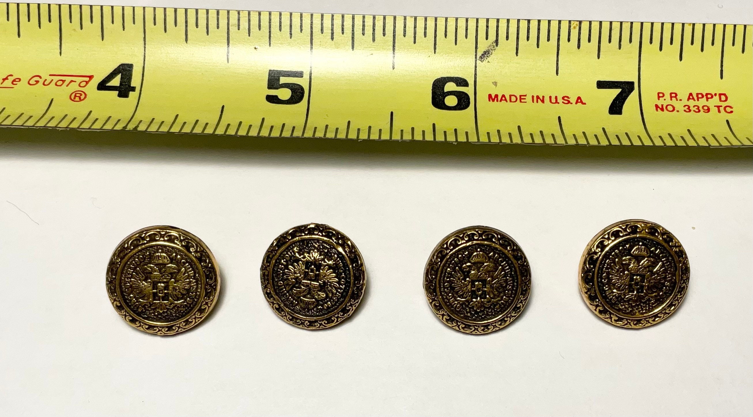 Vintage Archid Avst Dux Burg Co TYR 1780 5/8 in Brass Buttons Set of 4 ...