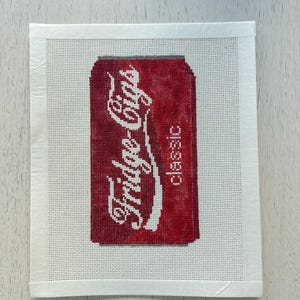 Fridge Cig Coca Cola Needlepoint Canvas- 18 Mesh, Hand-Painted Bild 1