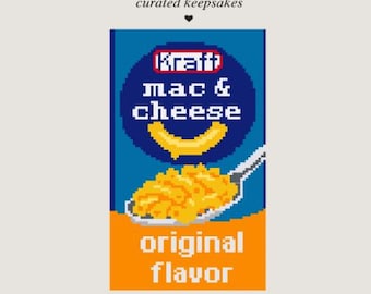 Mac&Cheese Nadelspitze Häkelanleitung PDF | Kraft Mac Nadelspitzen Vorlage | Digitaler Download