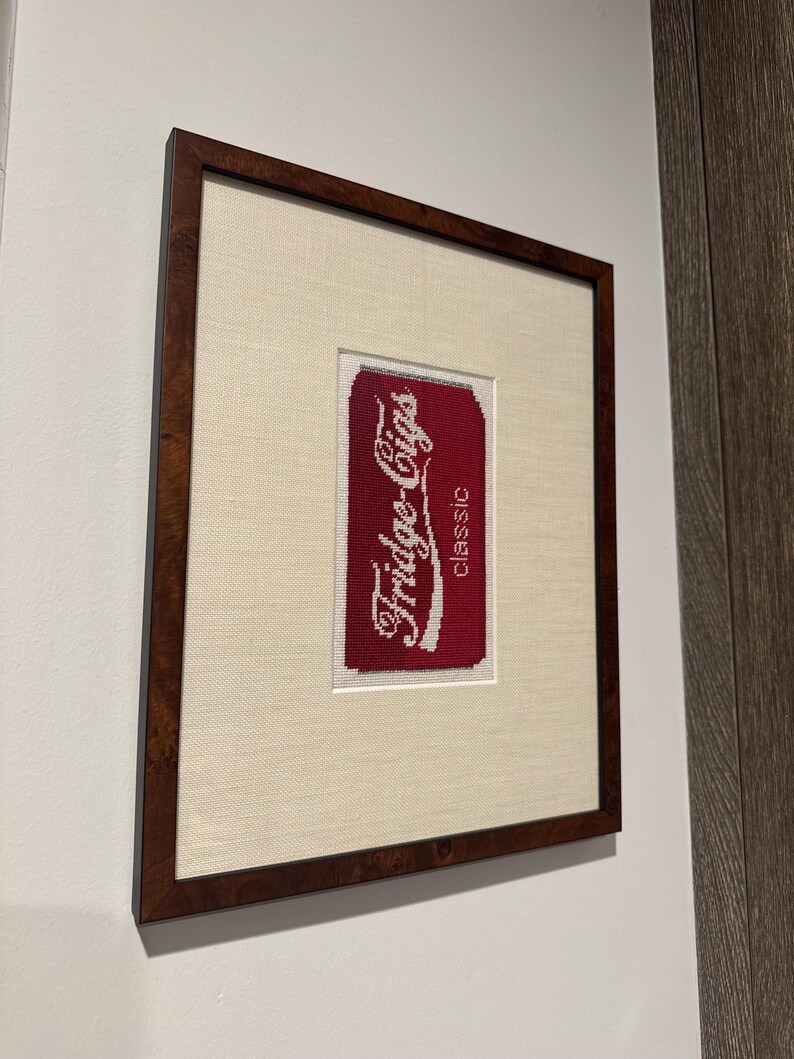 Fridge Cig Coca Cola Needlepoint Canvas- 18 Mesh, Hand-Painted Bild 3