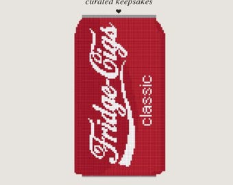 Coke Needlepoint Pattern PDF | Fridge Cig Needlepoint Chart | Digital Download
