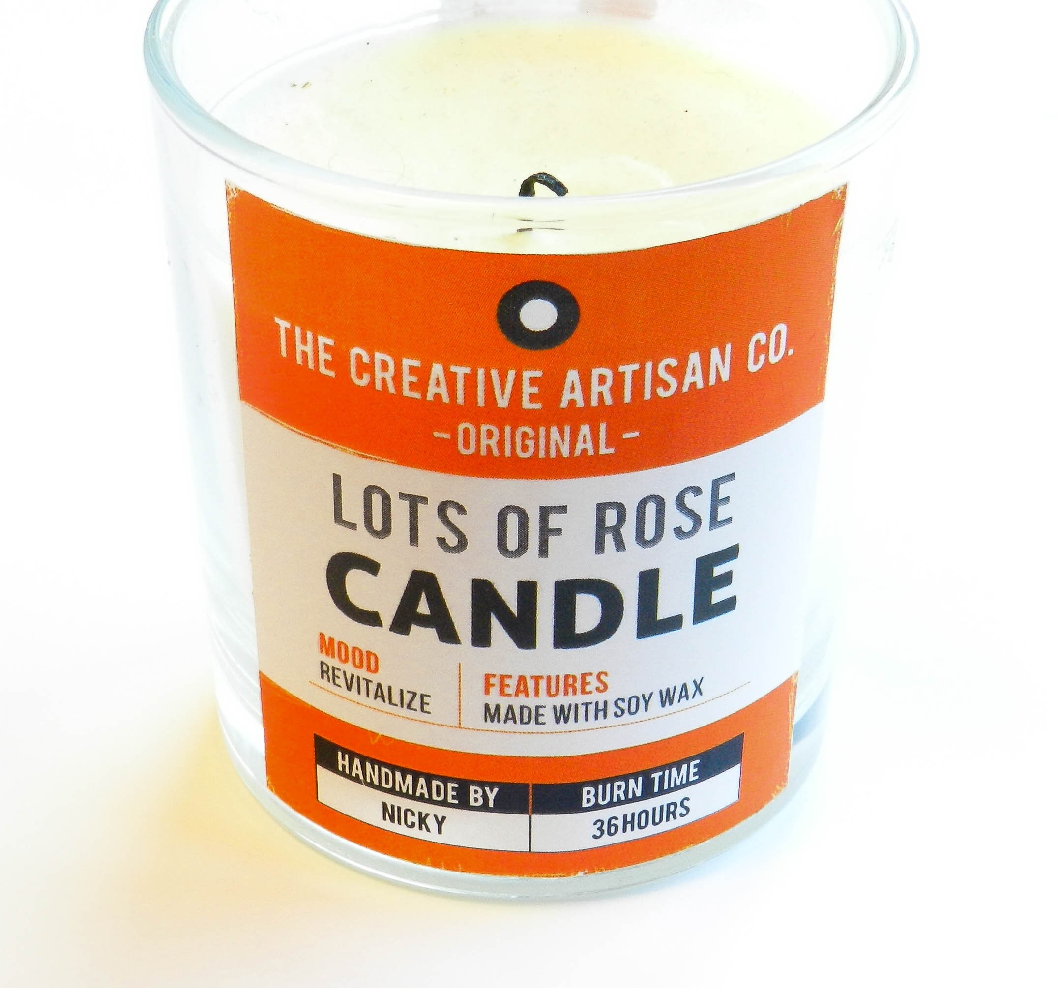 Retro Personalised Candle STICKERS//Candle Supplies//Retro Etsy