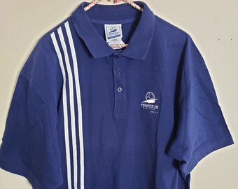 Adidas France 98 world cup official soccer event fan wear football vintage sport blue collared