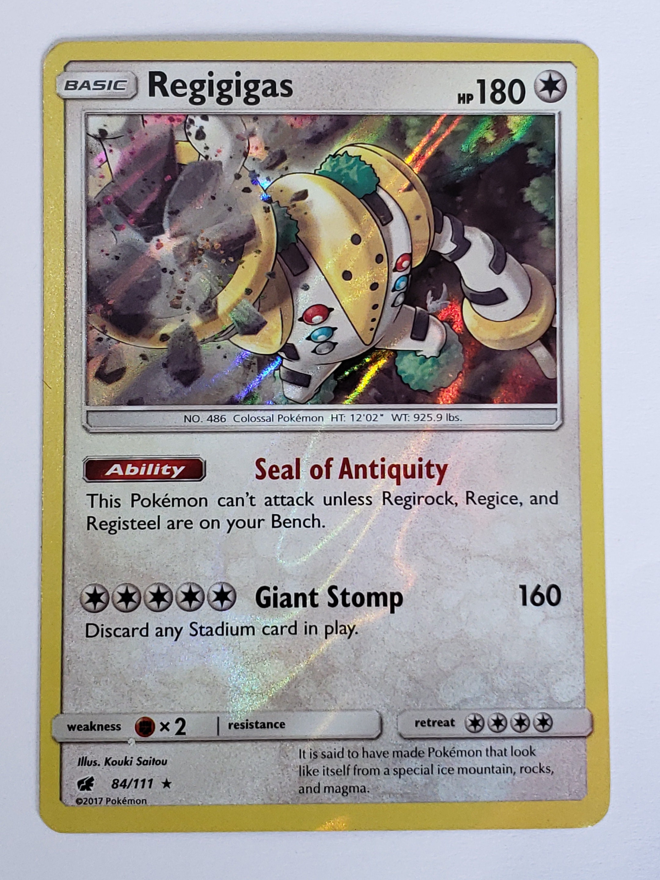 Check the actual price of your Regigigas 84/111 Pokemon card