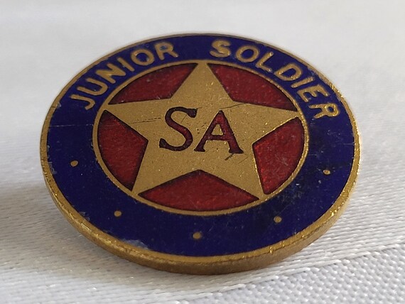 Junior Soldier SA lapel pin vintage antique milit… - image 9