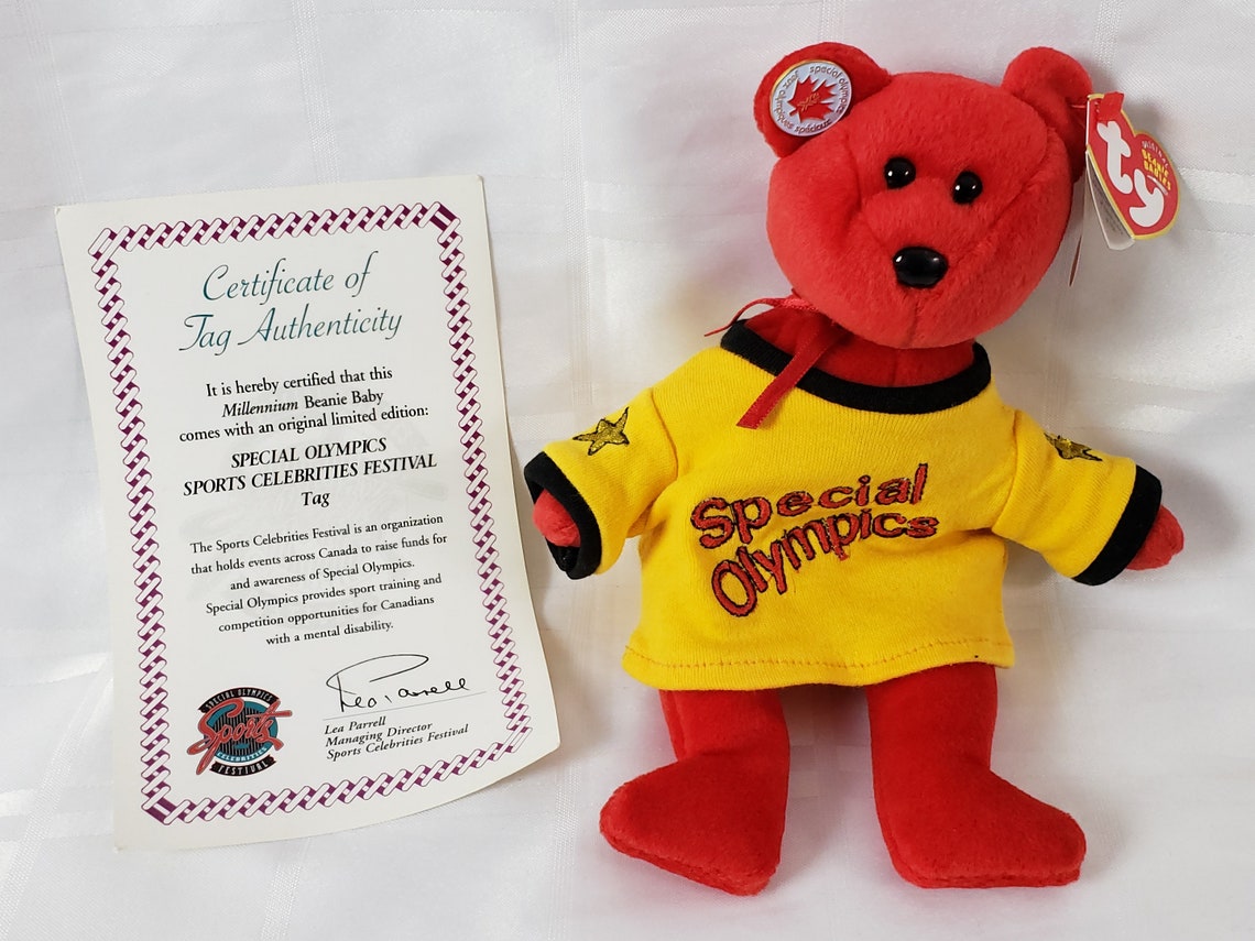 Special Olympics Canada sports collectible TY Beanie Baby with Etsy